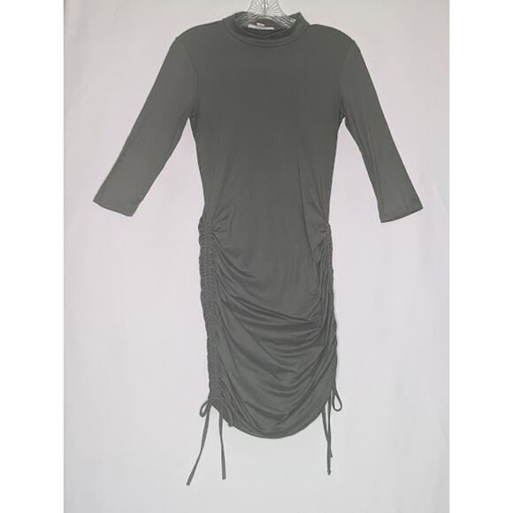 Timing Dresses & Skirts - TIMING womens green bodycon mini size Medium dress Glam Flirty 3/4 sleeves
